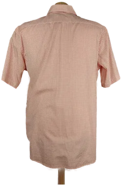 Aldo Colitti Herrenhemd kurzarm orange kariert - 44/XS - Bild 2