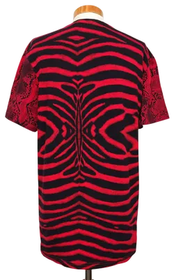 Adidas Damen T-Shirt, rot/schwarz - Gr. S  - Bild 2