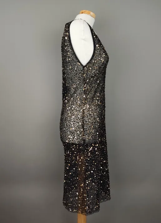 Transparentes Mesh-Kleid mit Pailetten - M/38 – Bild 2