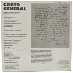 Vinyl LP - Mikis Theodorakis, Pablo Neruda - Ganto General, 2-LP's - Bild 2