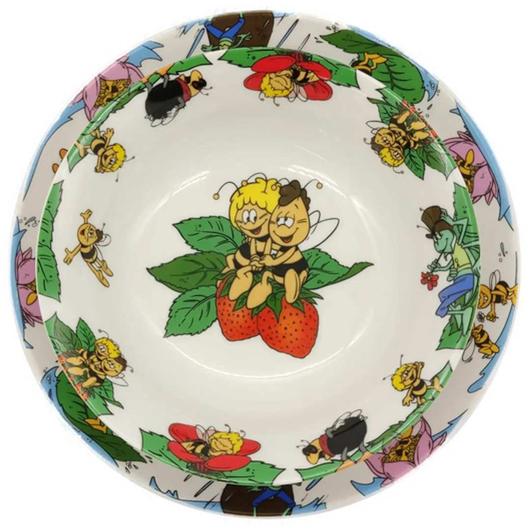 Biene Maja Porzellan-Set Schale ∅ ca 16cm + Teller  ∅ ca 20cm – Bild 6