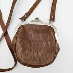 Vintage Schaffnertasche Leder | Einmaliges Unikat – Vorschau 3