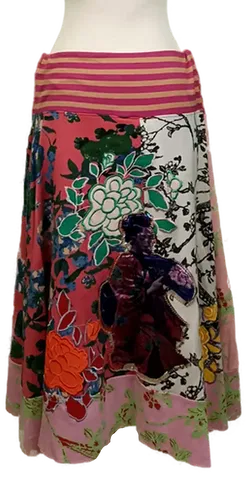 Desigual Damen Midirock mehrfarbig gemustert Gr. XL - Bild 2