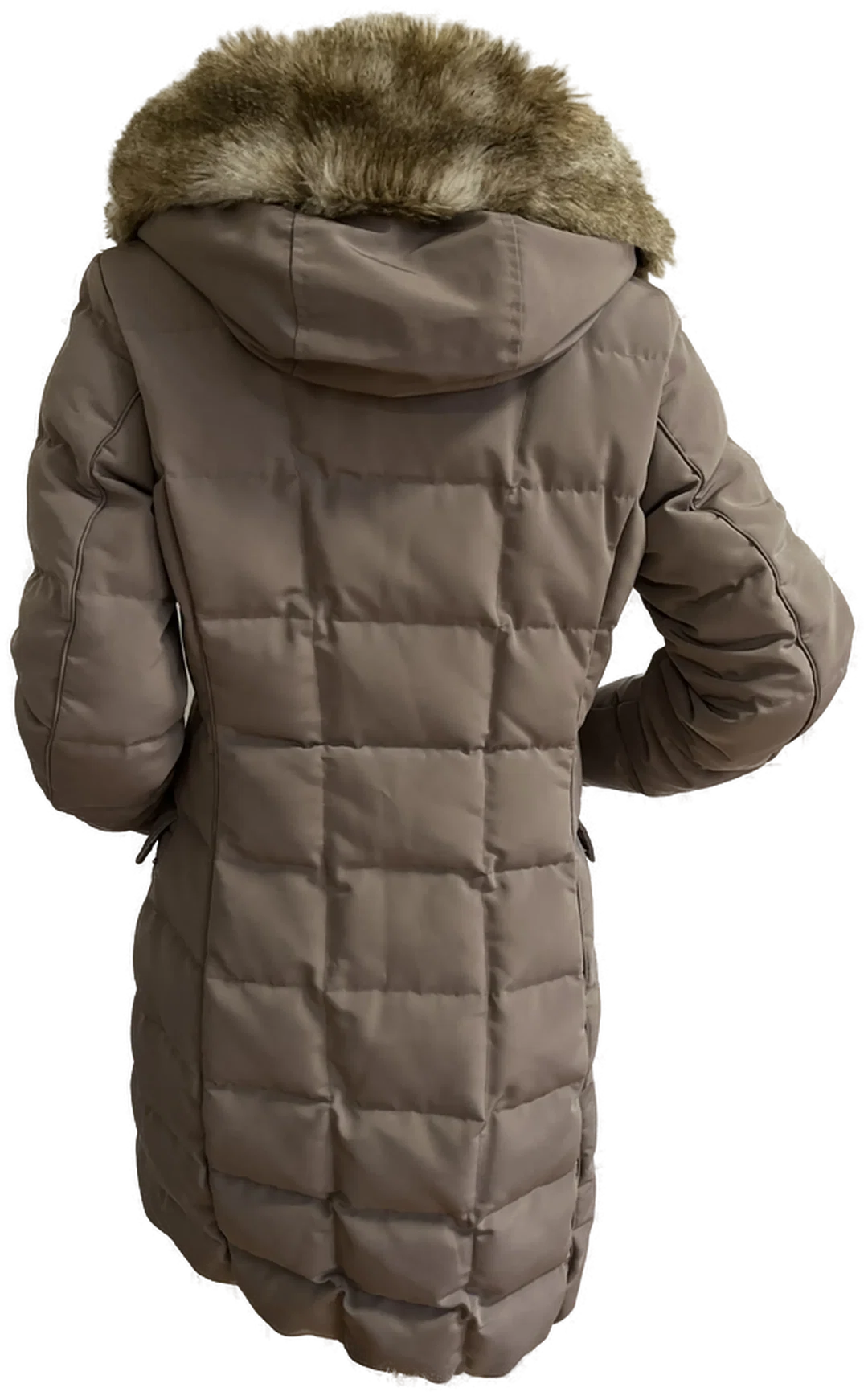 GEOX Damen Daunenmantel mit Kapuze Gr. 36 taupe – Bild 3