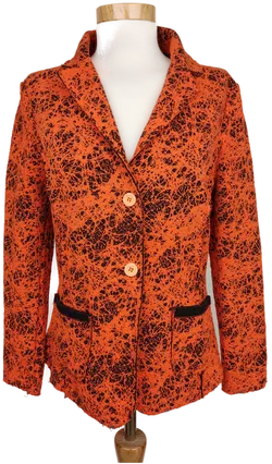 MRJ Damen Blazer orange/schwarz gemustert - IT 38 - Bild 1