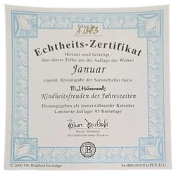 Sammelteller „Kindheitsfreuden der Jahreszeiten“ von M.I. Hummel - Januar (Teller A 1583) – Vorschau 3