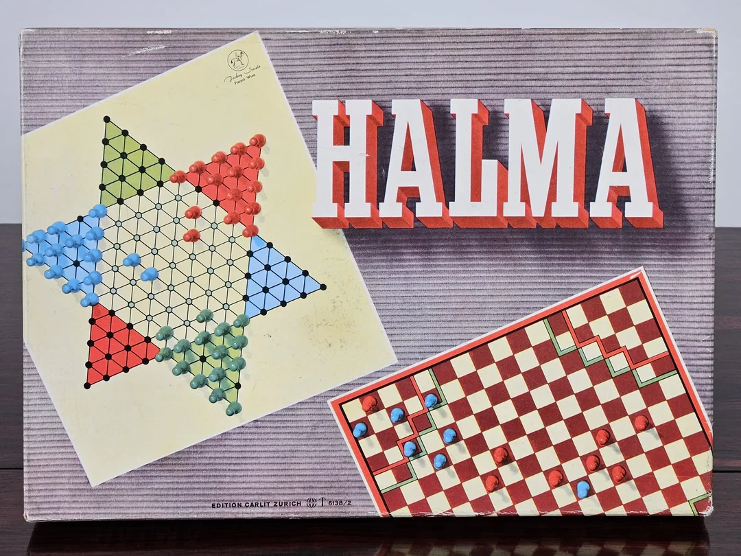 HALMA - Vintage Gesellschaftsspiel - Jockey Spiel - Bild 4