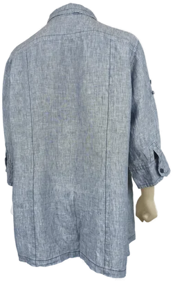 Bonita, Hemdbluse Damen, Gr. 48, Leinen - Bild 5