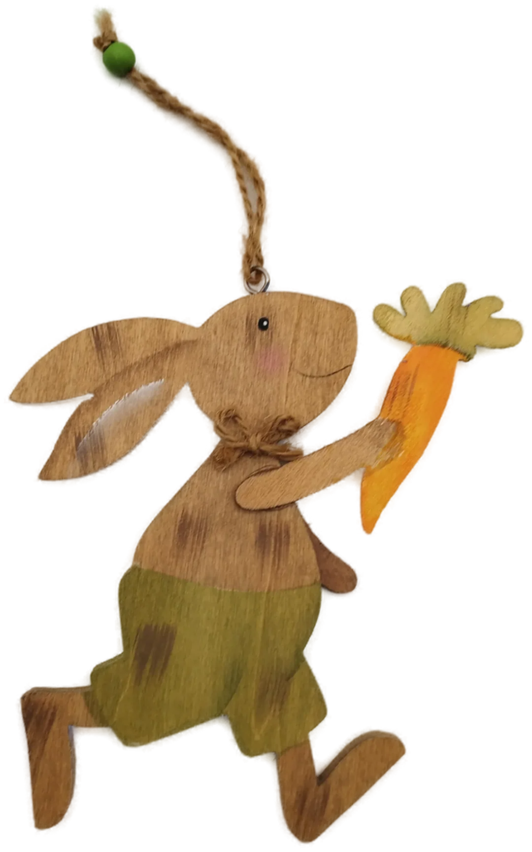 Handbemalter Aufhänger vom Osterhasen - Holz - Bild 1