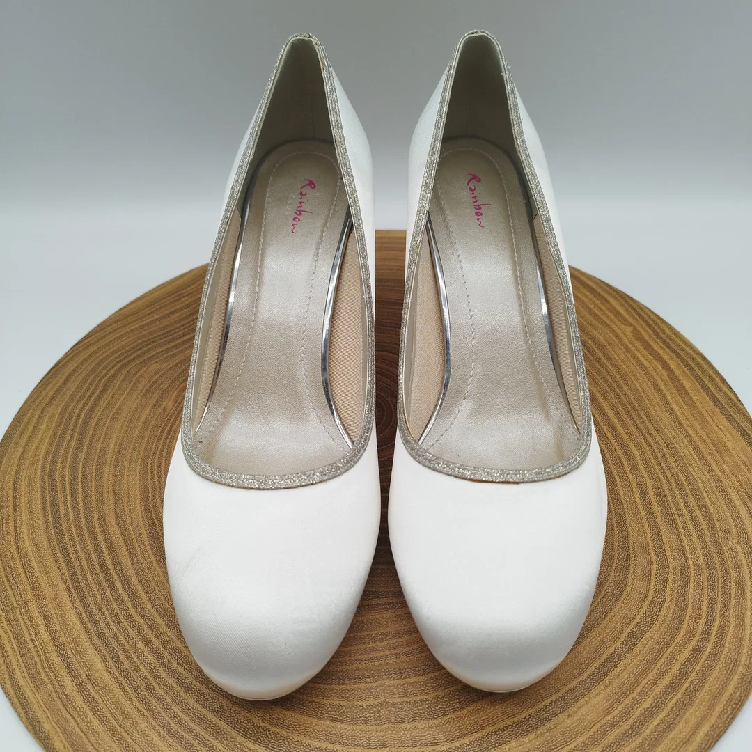 Rainbow Club Brautschuhe – Gr. 42 – Ivory Satin – breite Passform – Bild 1