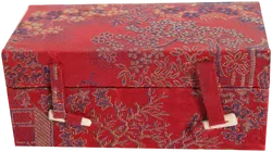 Chinesische Baoding Kugeln im bestickten roten Etui – 2 Massagekugeln – traditionell - Bild 3