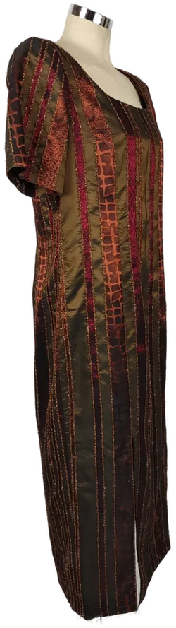 Maxi-Abendkleid Bronzestreifen | Petra  Wiechmann - Bild 3