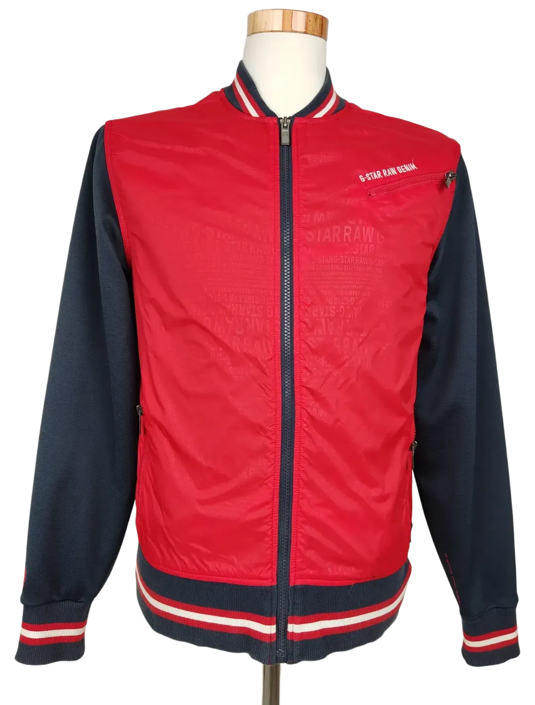 G-Star Raw Herren Bomber Jacke, rot/blau-  Gr. M  - Bild 4