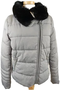 Clockhouse Damen Winterjacke mit Kunstpelzkragen - grau - M/38 - Bild 1