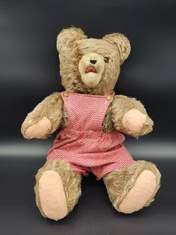 Mid Century Teddy Bär / mit Stroh gefüllt  - Bild 2