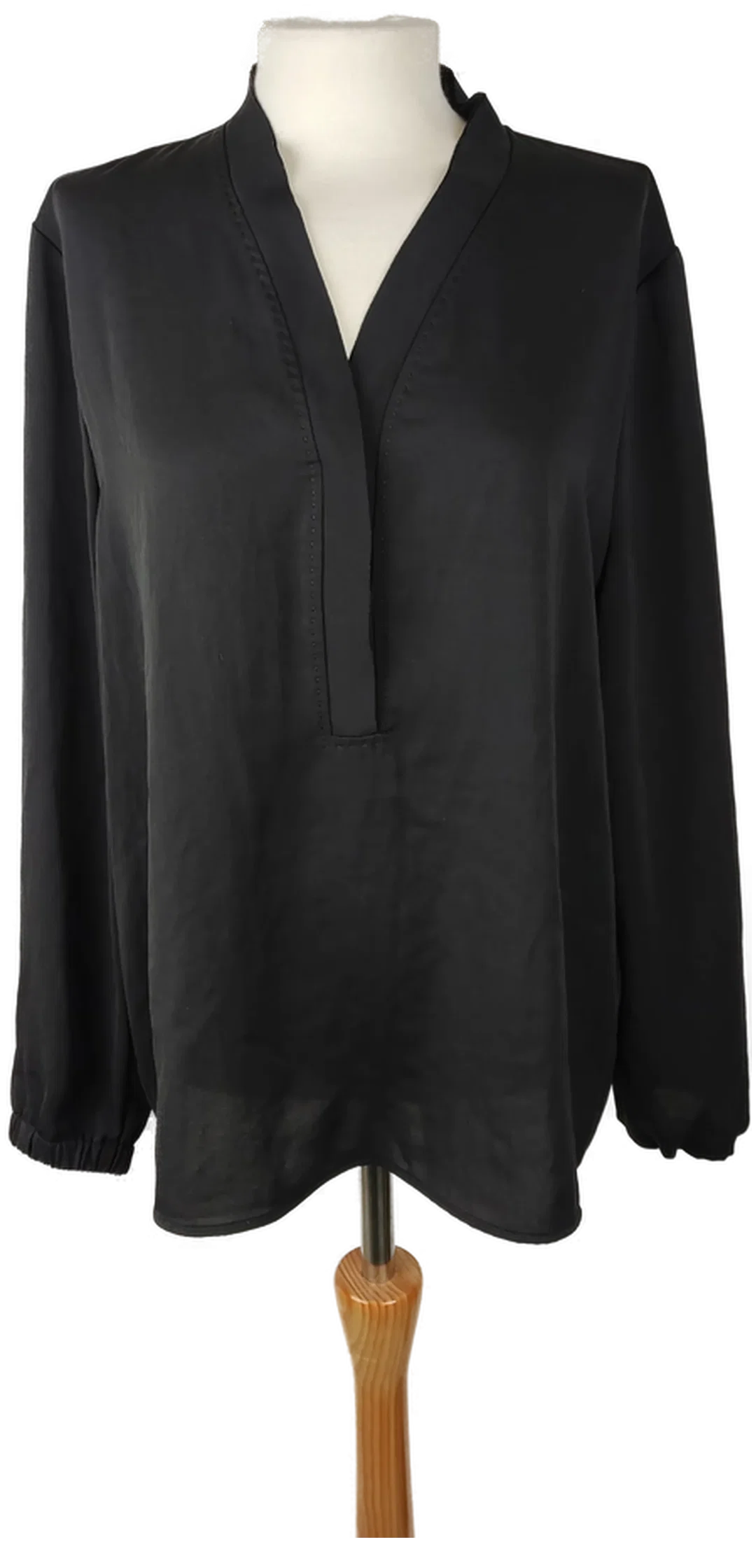 Marc Cain Bluse V-Ausschnitt Unifarben | Wie Neu – Bild 1