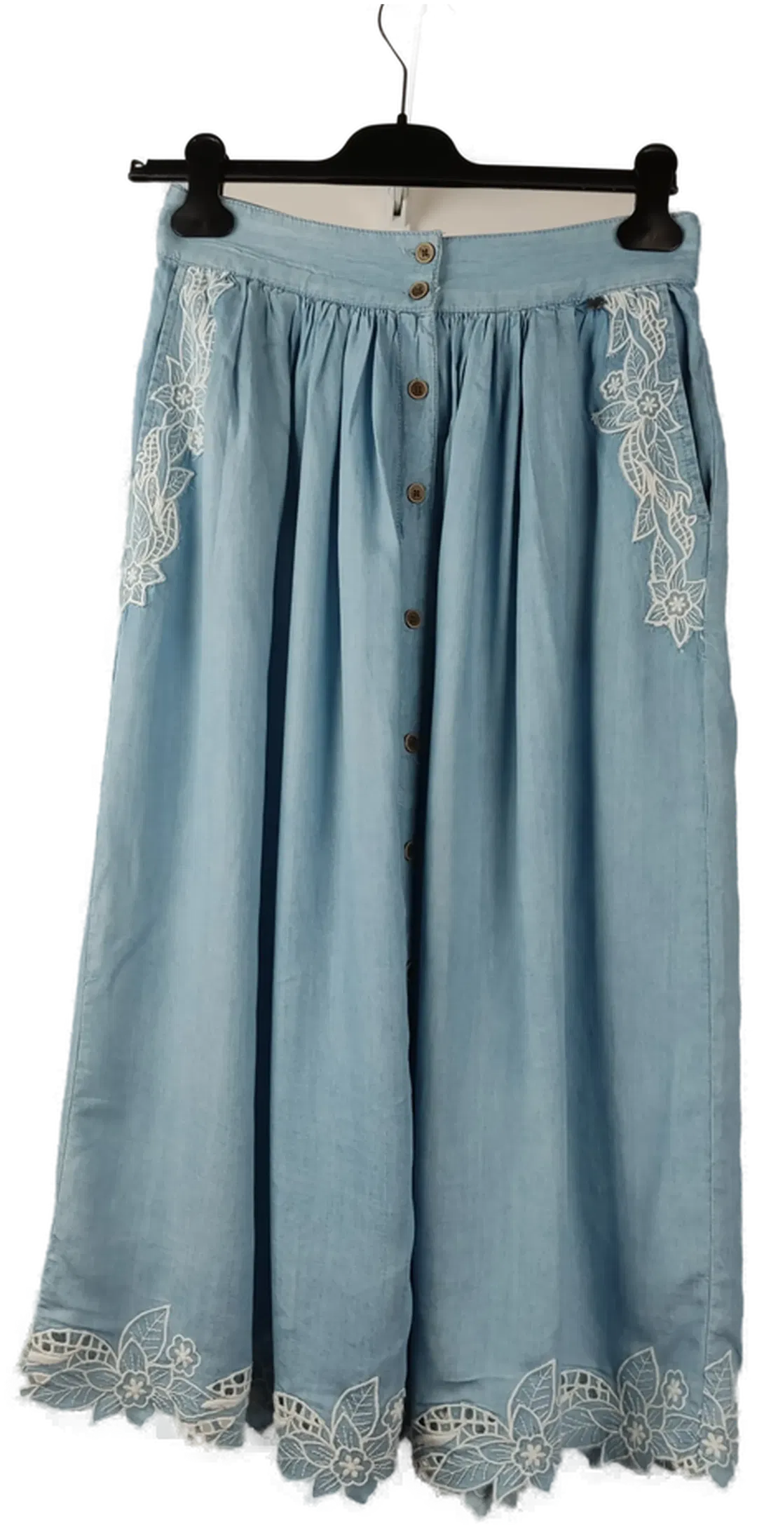 Pepe Jeans Damen Rock durchgeknöpft blau- M/38 - Bild 1