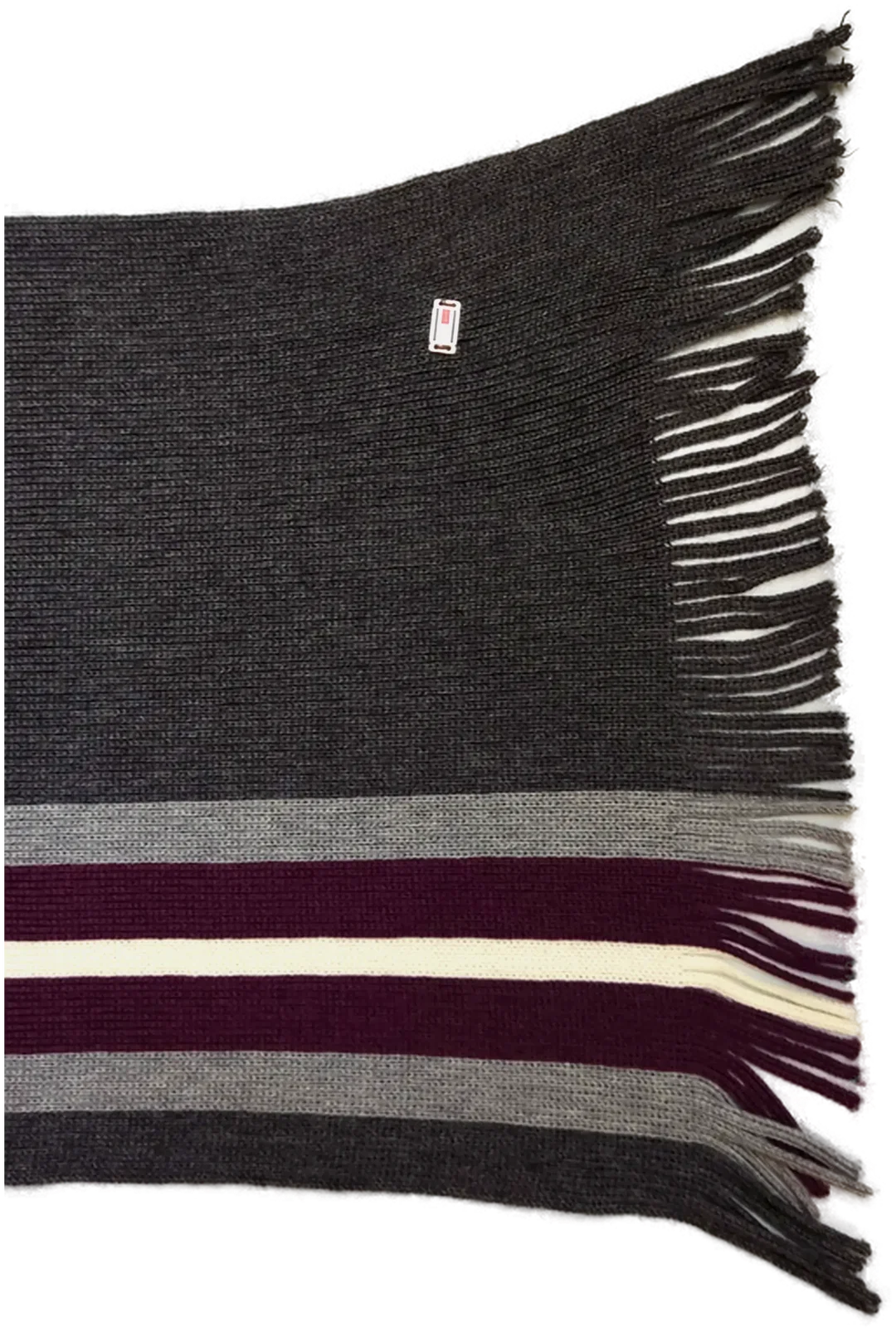 Tommy Hilfinger Unisex Schal aus Schurwolle mehrfarbig gestreift  – Bild 2
