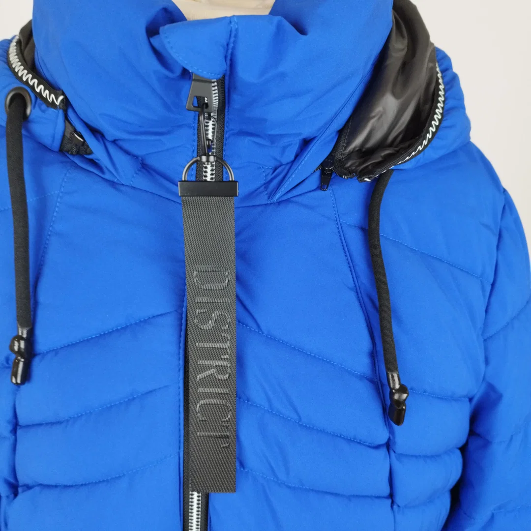 Steppjacke, District, mit Kapuze, blau  – Bild 4
