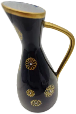 Lichte Porzellan Vase (Fine China) Echt Kobalt Gold  | Aus Thüringischen Manufaktur - Bild 6