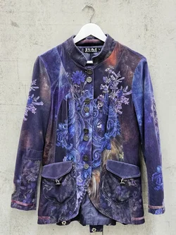 ETOILE DU MONDE Damen Jacke, blau - Gr. S – Vorschau 4