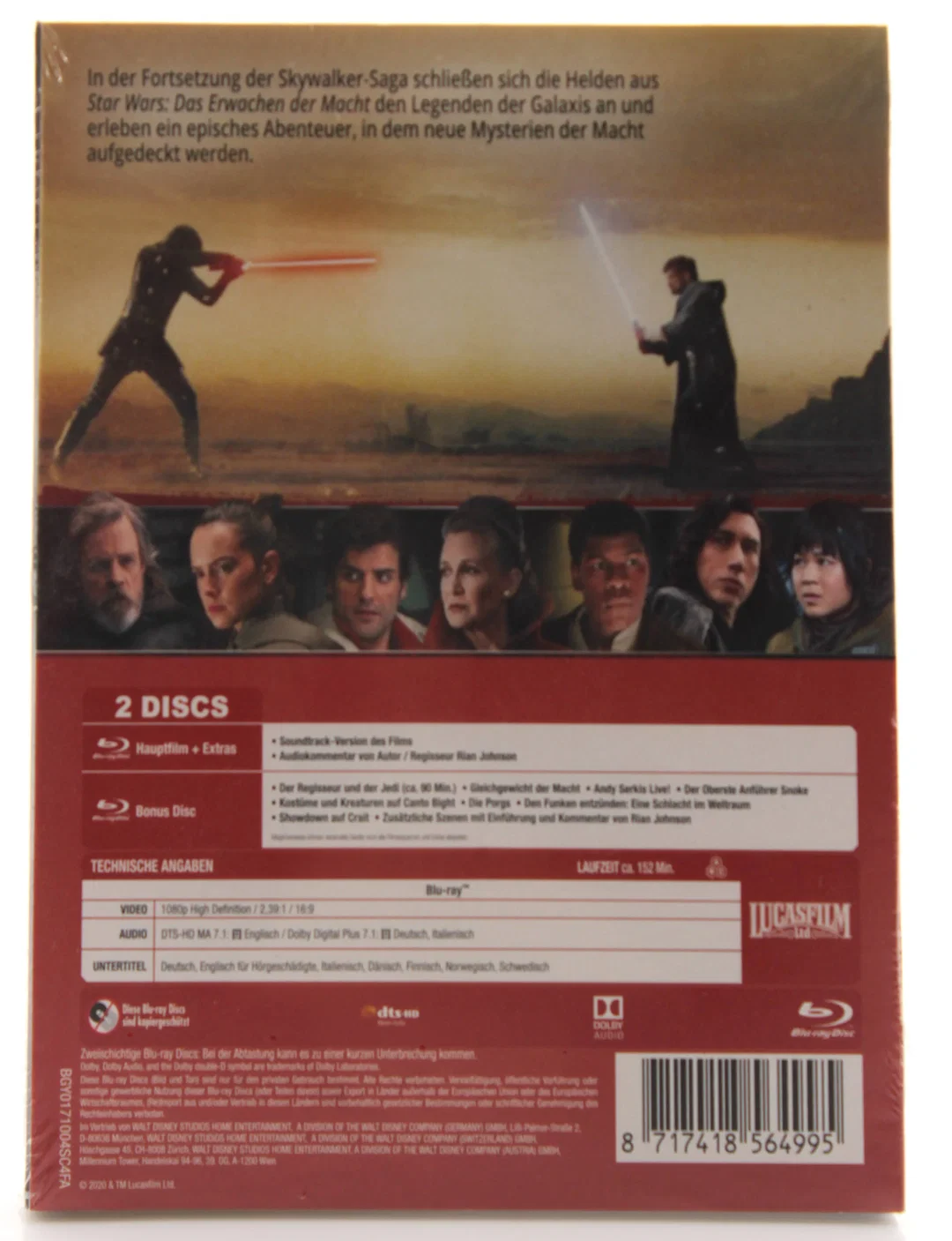 Blu ray "Star Wars: Die letzten Jedi" (2-Disc Set) – Bild 2