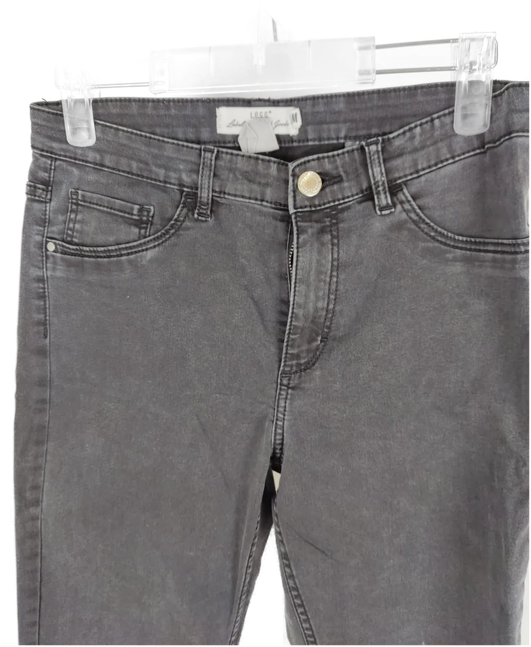 Jeans "L.O.G.G. Label of graded Goods" lang mit Stretch, dunkelgrau mit Taschen, Größe 164 – Bild 4