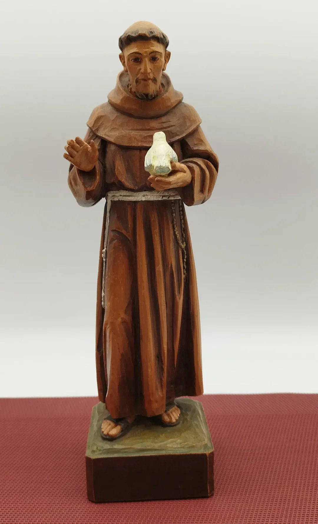 Holzstatue, handgeschnitzt aus Südtirol, Franz v. Assisi | Liebevoll Gealtert - Bild 1