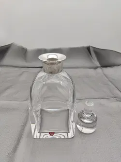 Orrefors Kristallglaskaraffe Whisky Sterlingsilber - Bild 4