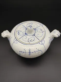 Antike Villeroy & Boch Zuckerdose mit Strohblumen-Muster - Bild 2