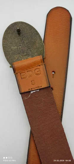 BDG Ledergürtel Mit Fischmotiv | Wie Neu - Bild 5