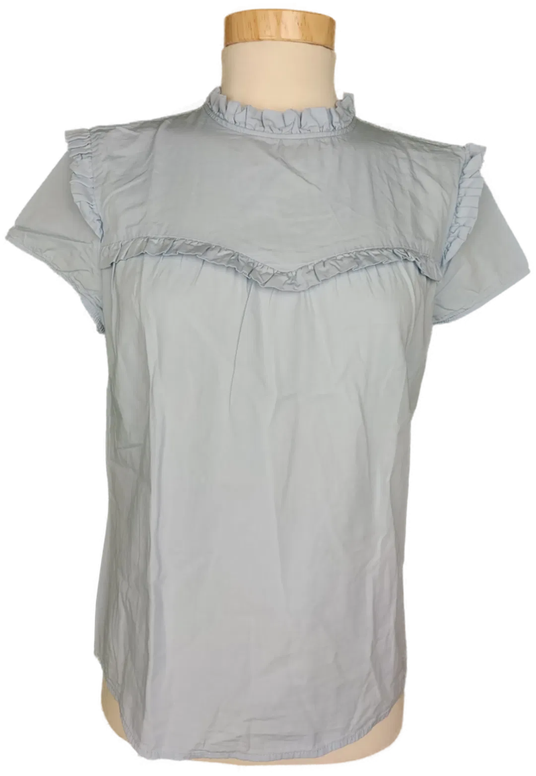 Only Damen Kurzarm Bluse hellblau - S/36 - Bild 4