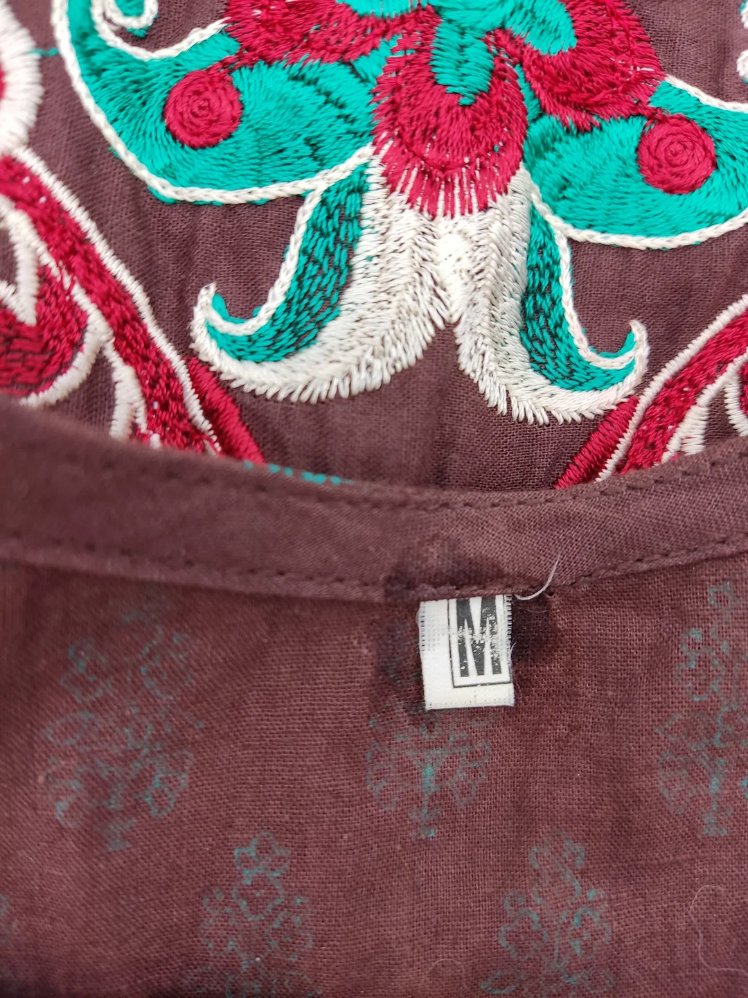 Damen Midikleid Sonstige Baumwolle Gr. M | Einmaliges Unikat – Bild 4