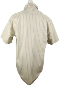 Herren Kurzarm Hemd Wrangler Beige Gestreift | Casual-Klassiker – Vorschau 3