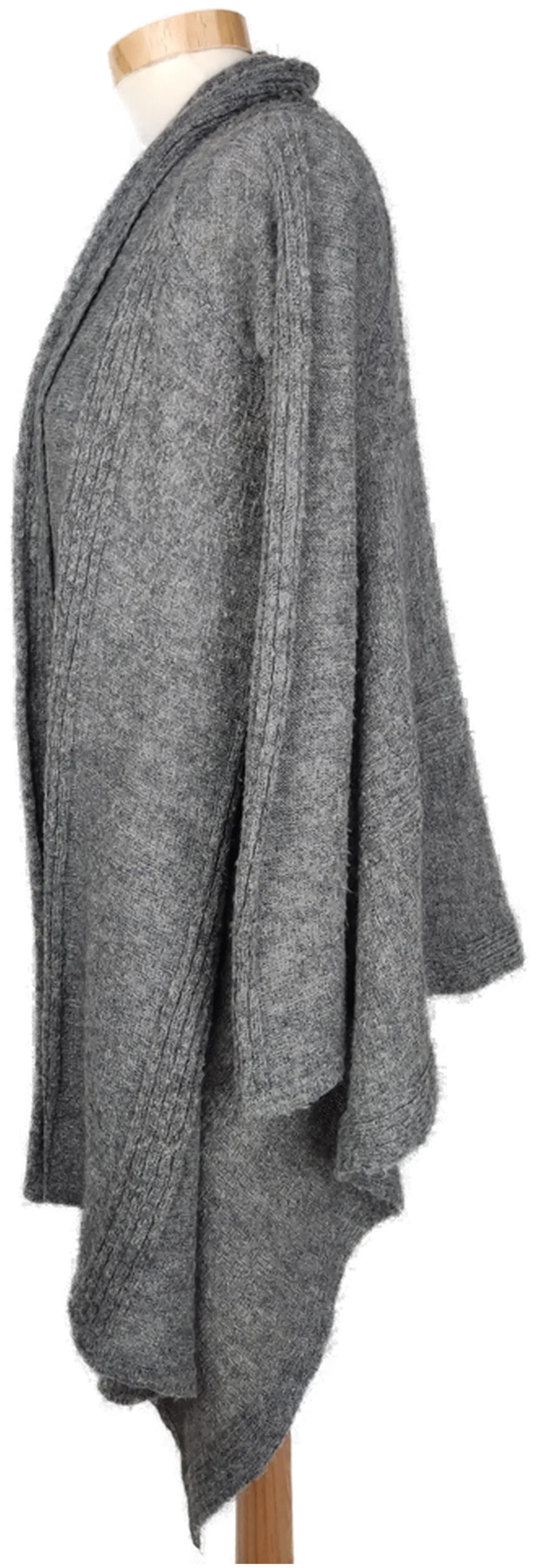 Benetton Damen Longjacke grau melè - S/36 – Bild 3