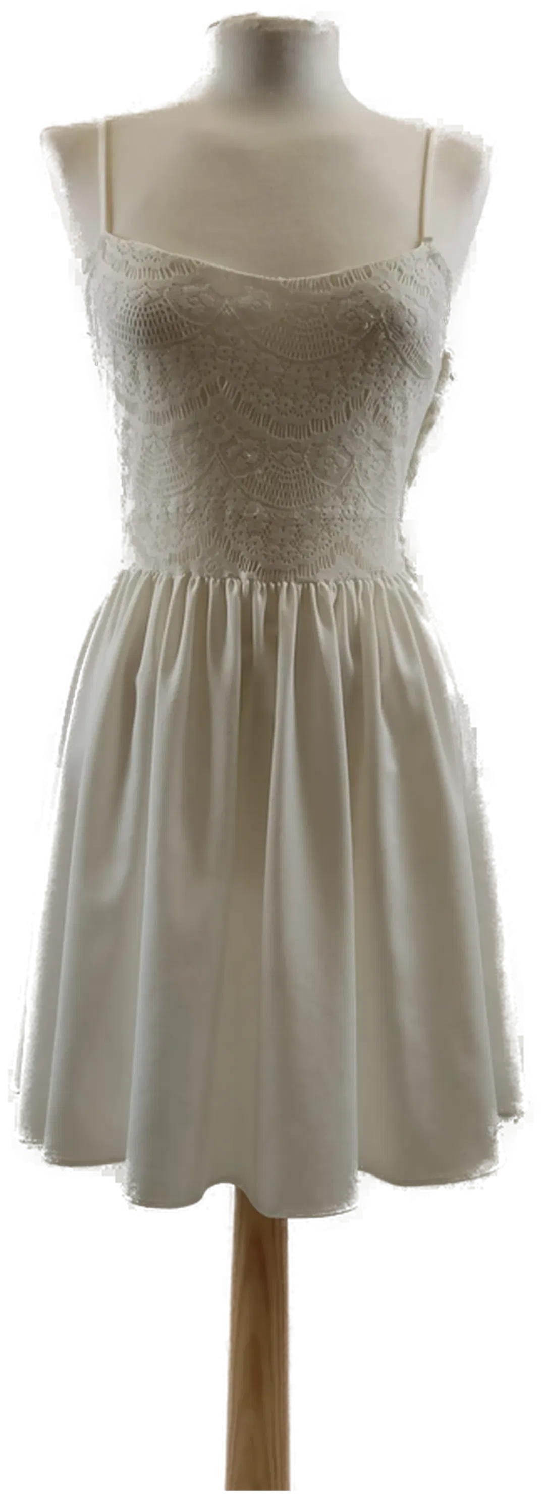 weißes Minikleid mit Trägern  - Bild 1