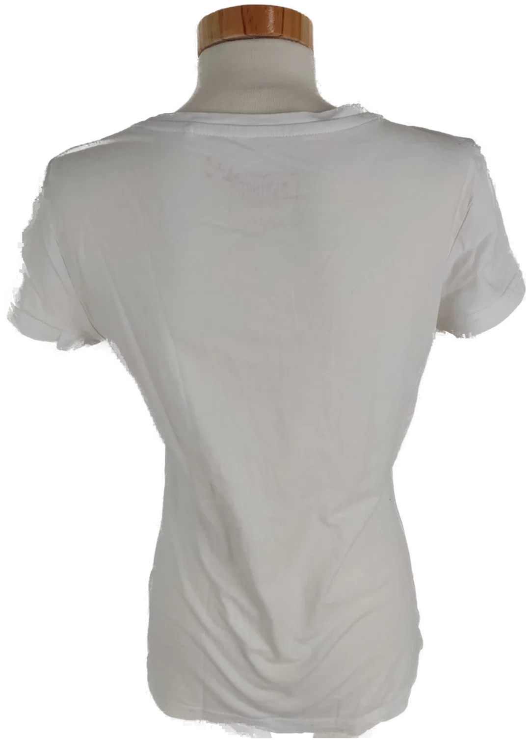 T-Shirt "Mustang", kurzarm mit Rundhalsausschnitt, weiß/beige, Größe S – Bild 4