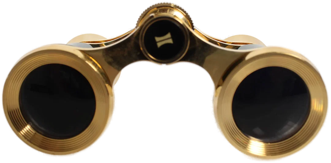 Opernglas / Theaterglas | Gold-Grün | mit Etui | Vintage Fernglas – Bild 3