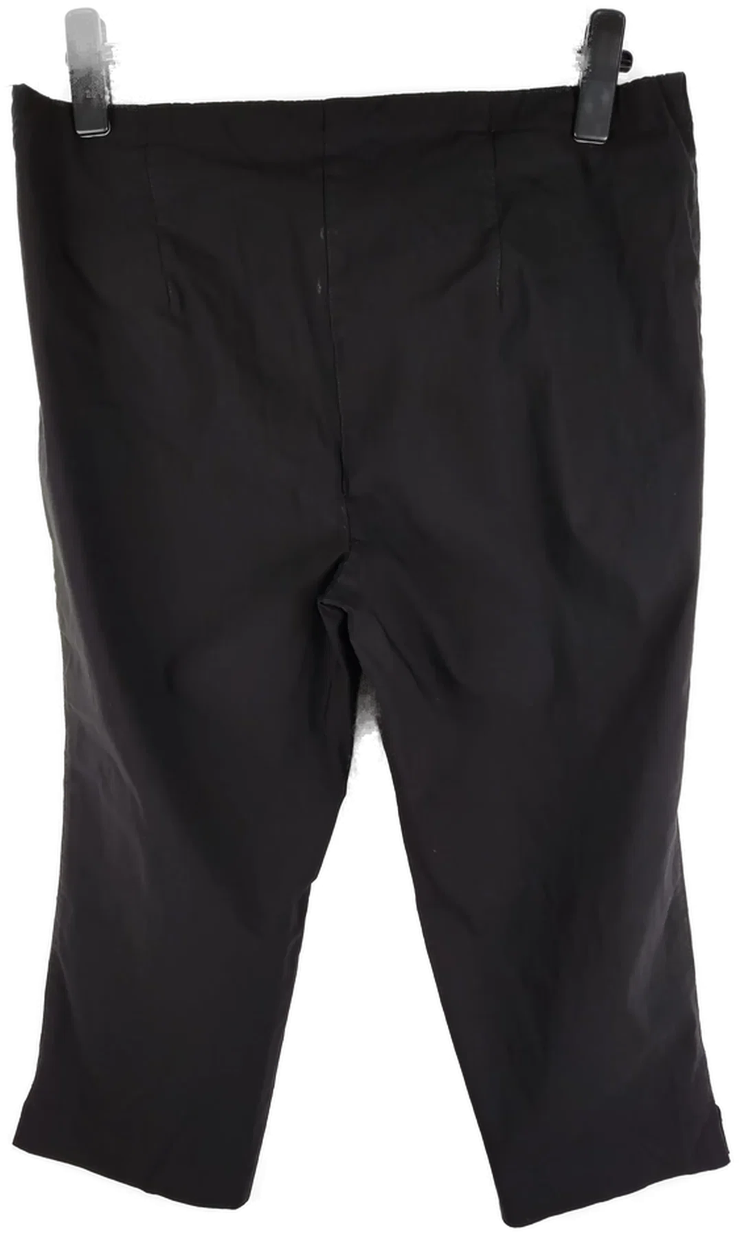 Stretchhose 'Ulla Popken', halblang mit Gummizugbund, schwarz, Größe 50 – Bild 3
