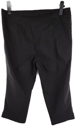 Stretchhose 'Ulla Popken', halblang mit Gummizugbund, schwarz, Größe 50 – Vorschau 3