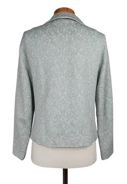 Vintage Damen Blazer, hellblau/beige - Gr. S - Bild 3