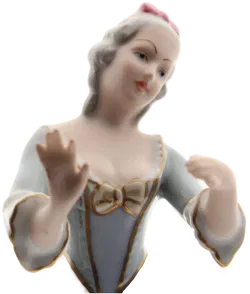 Porzellanfigur – Tänzerin im Rokoko-Stil – Bohemia Royal Dux, ca. 21,5 cm hoch - Bild 3