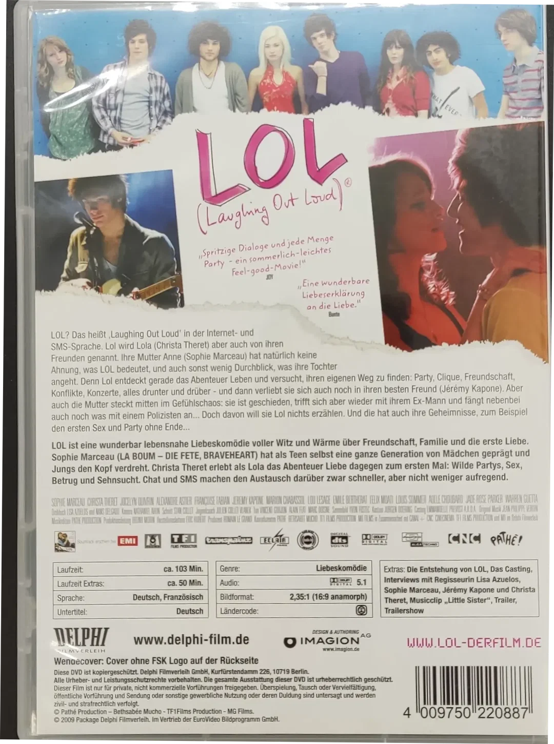 DVD " LOL (Laughing Out Loud)" mit Sophie Marceau und Chrita Theret – Bild 2