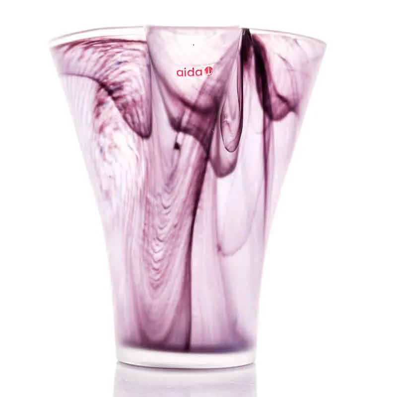 Mundgeblasene und Handbemalte Glasvase - Bild 1