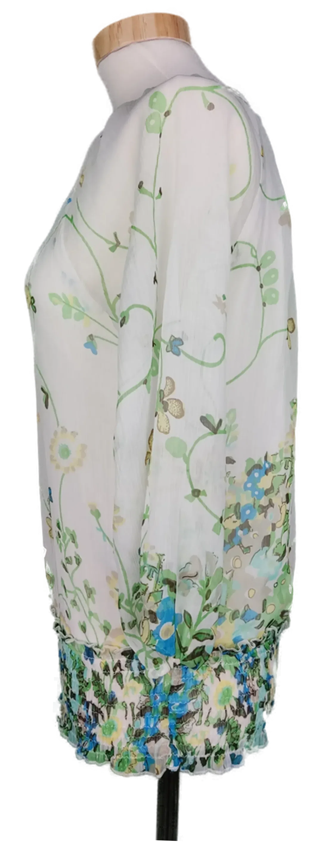 Vero Moda Damen Bluse weiß/grün geblümt - M/38 – Bild 3