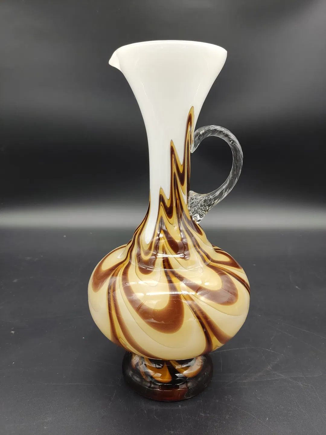 Marmorierte Krugvase in Stil von Opaline Florence / ca. 1970er-Jahre - Bild 4