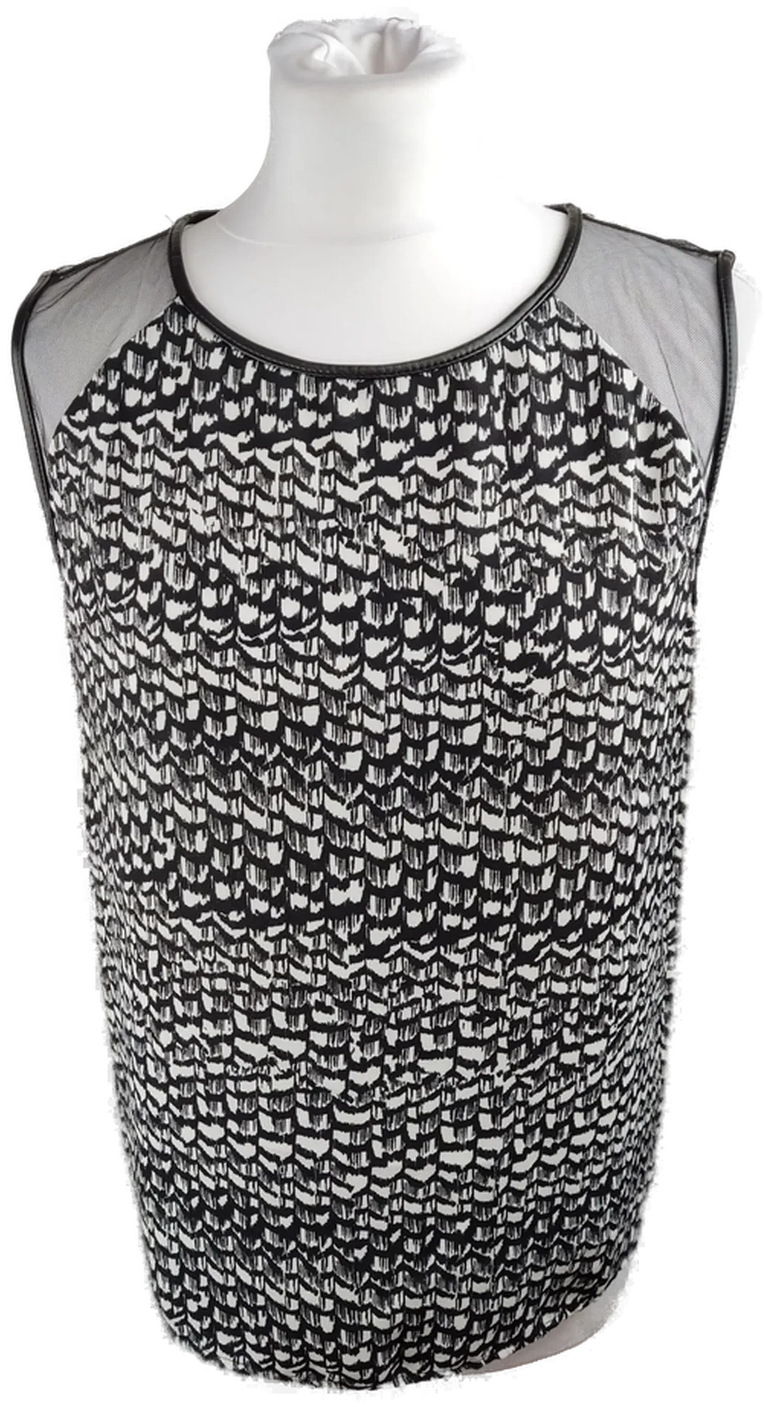 MANGO Damen-T-Shirt Schwarz-Weiß Mit Muster | Casual-Chic – Bild 1