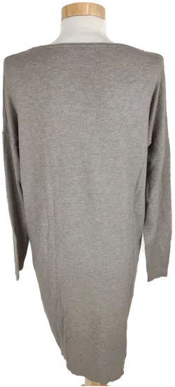 Strickkleid langarm mit Rundhalsausschnitt, braun mit Taschen, Größe 38 (geschätzt) - Bild 4