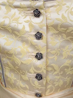 Alpin de luxe Damendirndl gelb/weiß Gr. XXS – Vorschau 3