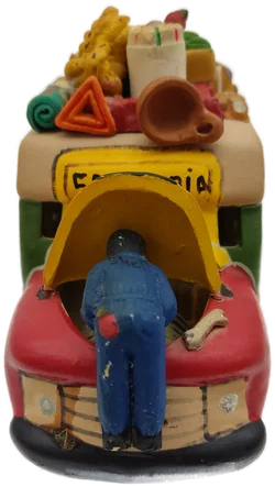 Keramik Chiva-Bus 'Colombia'  |  Handbemalt Folklore - Bild 2